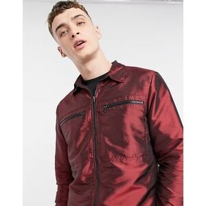 The Ragged Priest taffeta two-piece in red Size Medium